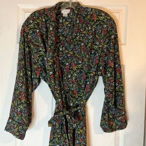 Jennifer Moore Multicolor Floral Garment Robe